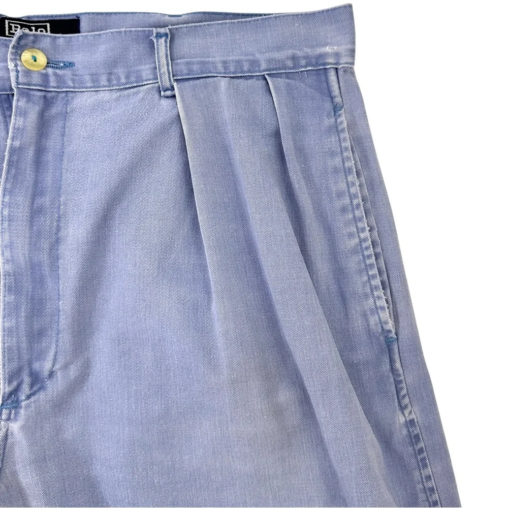 Polo Ralph Lauren RARE Vintage Made in USA Blue Cotton Shorts sz 34